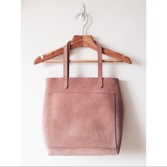 Madewell Handbags - Madewell Suede Blush Leather Transport Tote